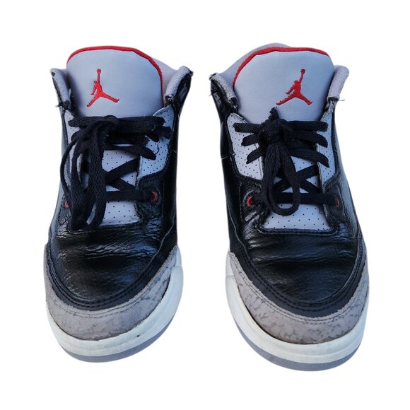 Nike Jordan 3 Retro Black Cement Red Grey DM0966-010 2.5Y Sneaker Shoes - Picture 2 of 10